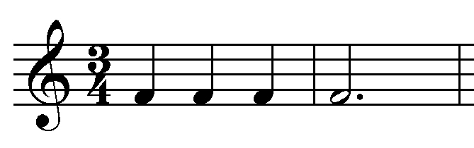 3 bars of music notes