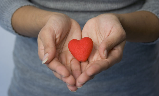 Hands holding a Heart